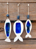 Handmade Ceramic Fish Wall Hanging Set of 3